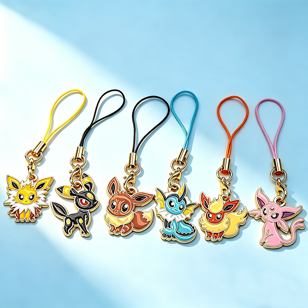 Phone Accessories China - 6Pcs Hot Anime Pokemon Eevee Phone
