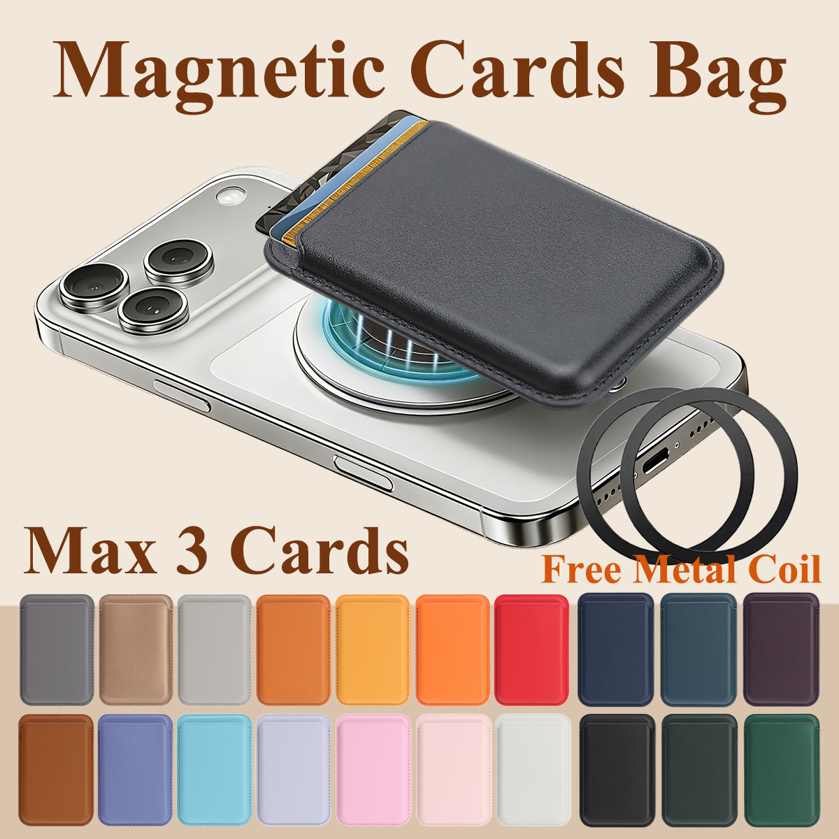 Phone Accessories Hippers - Magnetic Cards Holder Bag For iphone
