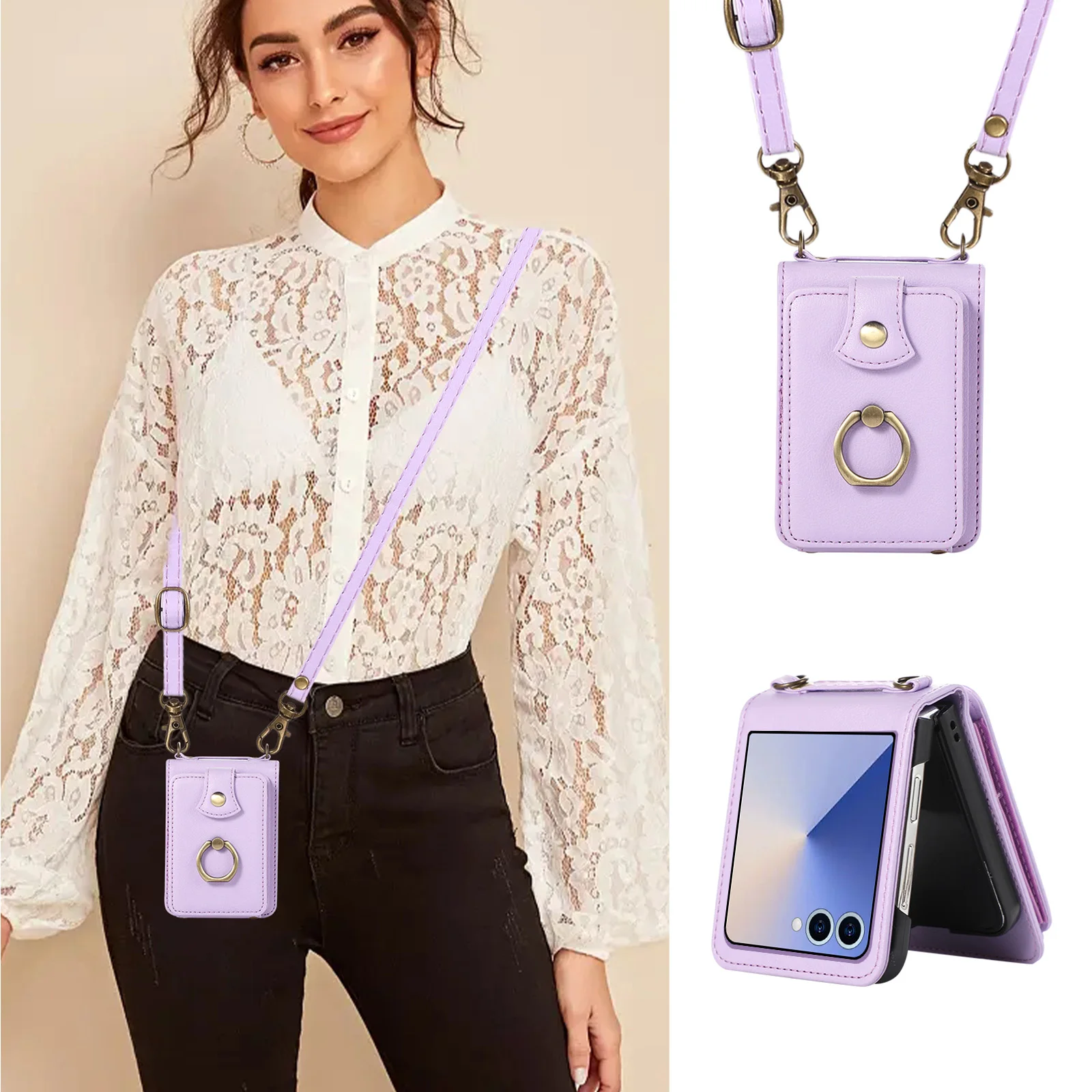 Leather Wallet Phone Case for  - Phone Accessories Hippers บทวิจารณ์และราคา