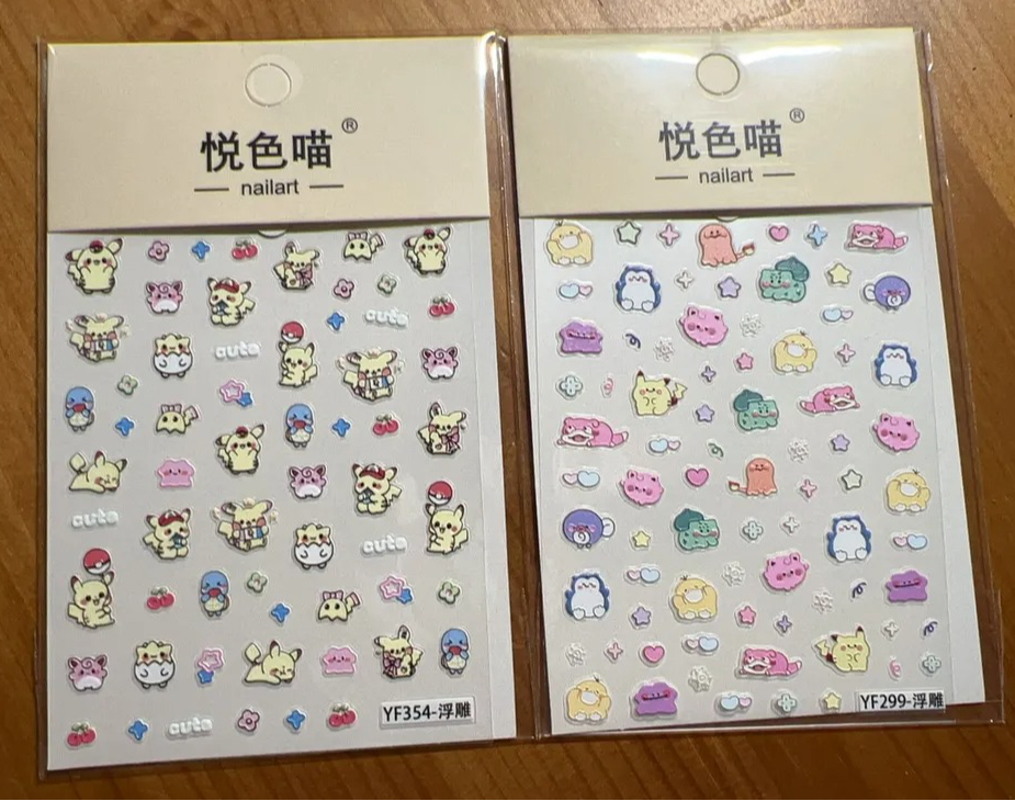 Pokémon Nail Stickers cute car - Phone Accessories China บทวิจารณ์และราคา