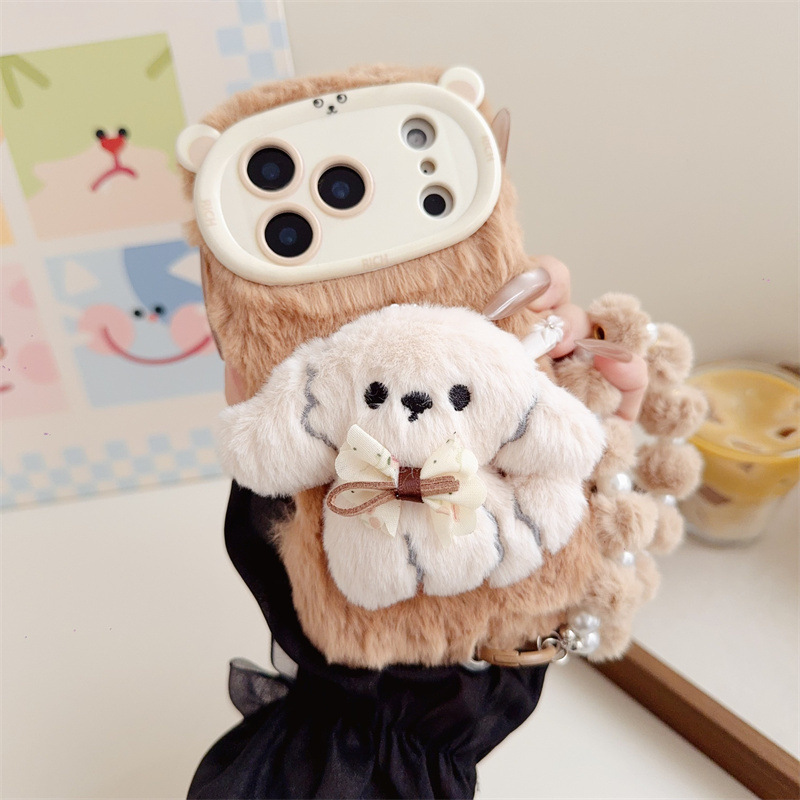 3D Cartoon Bowknot Puppy Warm  - Phone Accessories List บทวิจารณ์และราคา