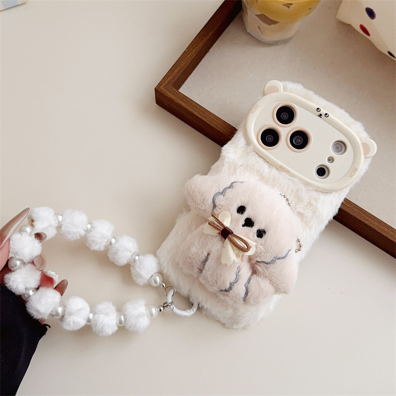 3D Cartoon Bowknot Puppy Warm  - Phone Accessories List บทวิจารณ์และราคา