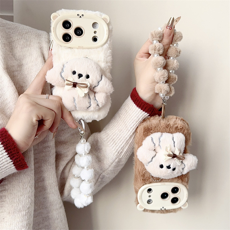 3D Cartoon Bowknot Puppy Warm  - Phone Accessories List บทวิจารณ์และราคา