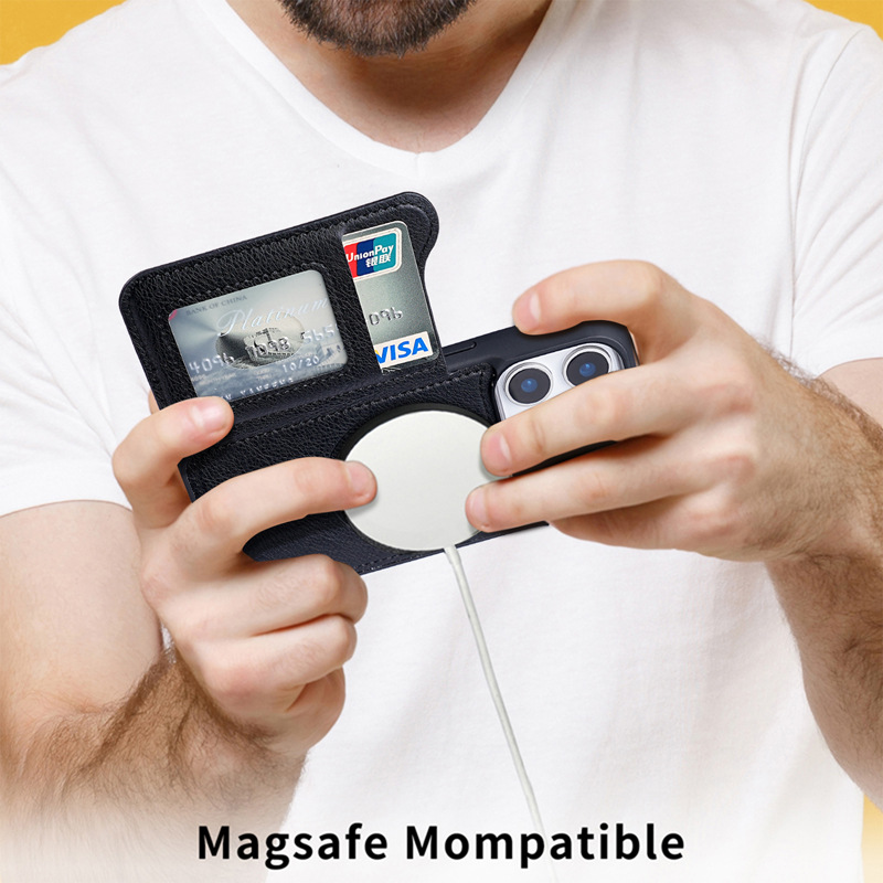 For Magsafe Magnetic Flip Leat - Phone Accessories Hippers บทวิจารณ์และราคา