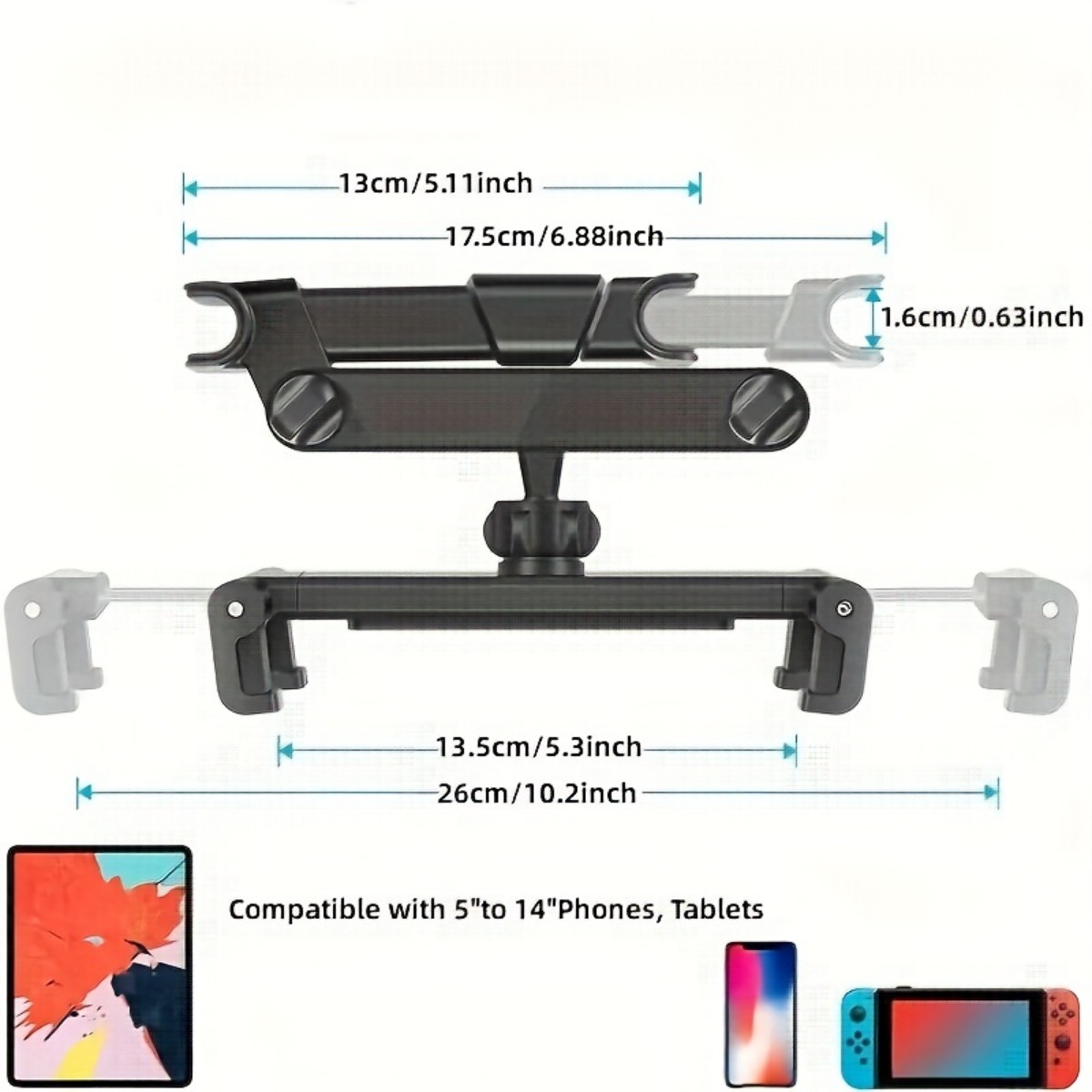 Car Back Seat Headrest Tablet  - Phone Accessories For Boys บทวิจารณ์และราคา