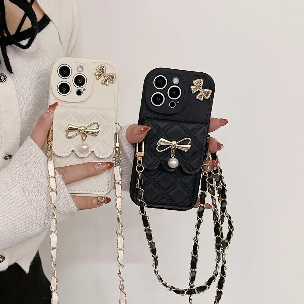 3D Bowknot Crossbody Card Hold - Phone Accessories Hippers บทวิจารณ์และราคา