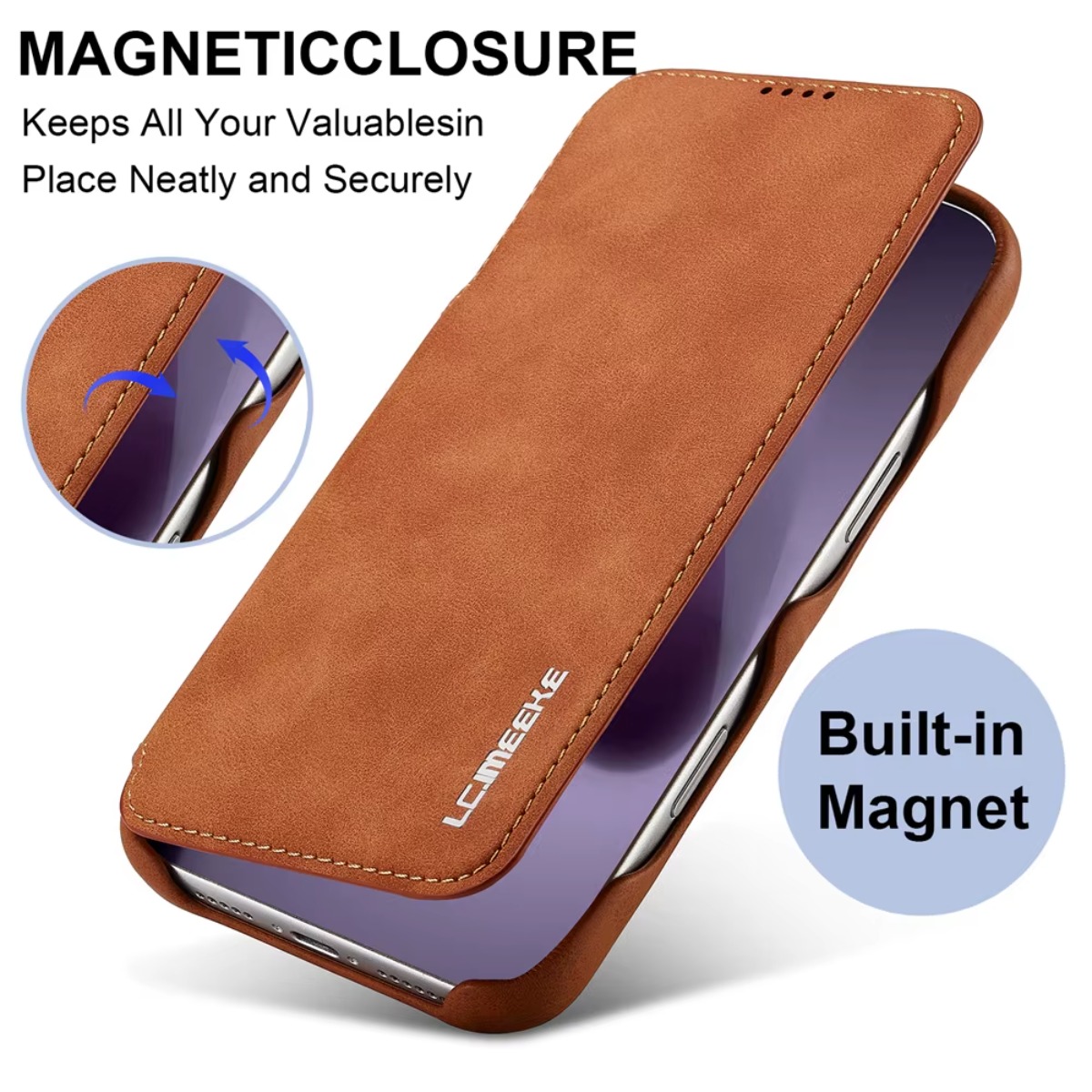 Leather Wallet Magnetic Flip C - Phone Accessories Hippers บทวิจารณ์และราคา
