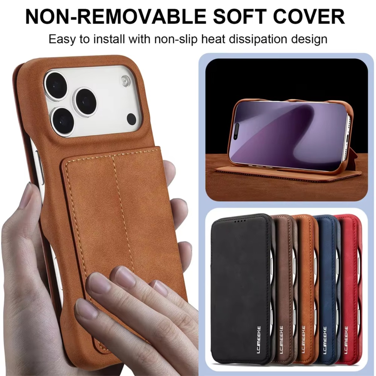 Leather Wallet Magnetic Flip C - Phone Accessories Hippers บทวิจารณ์และราคา