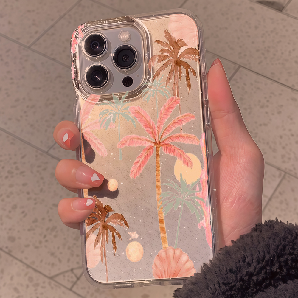 Beach coconut trees Clear Glit - Phone Accessories List บทวิจารณ์และราคา