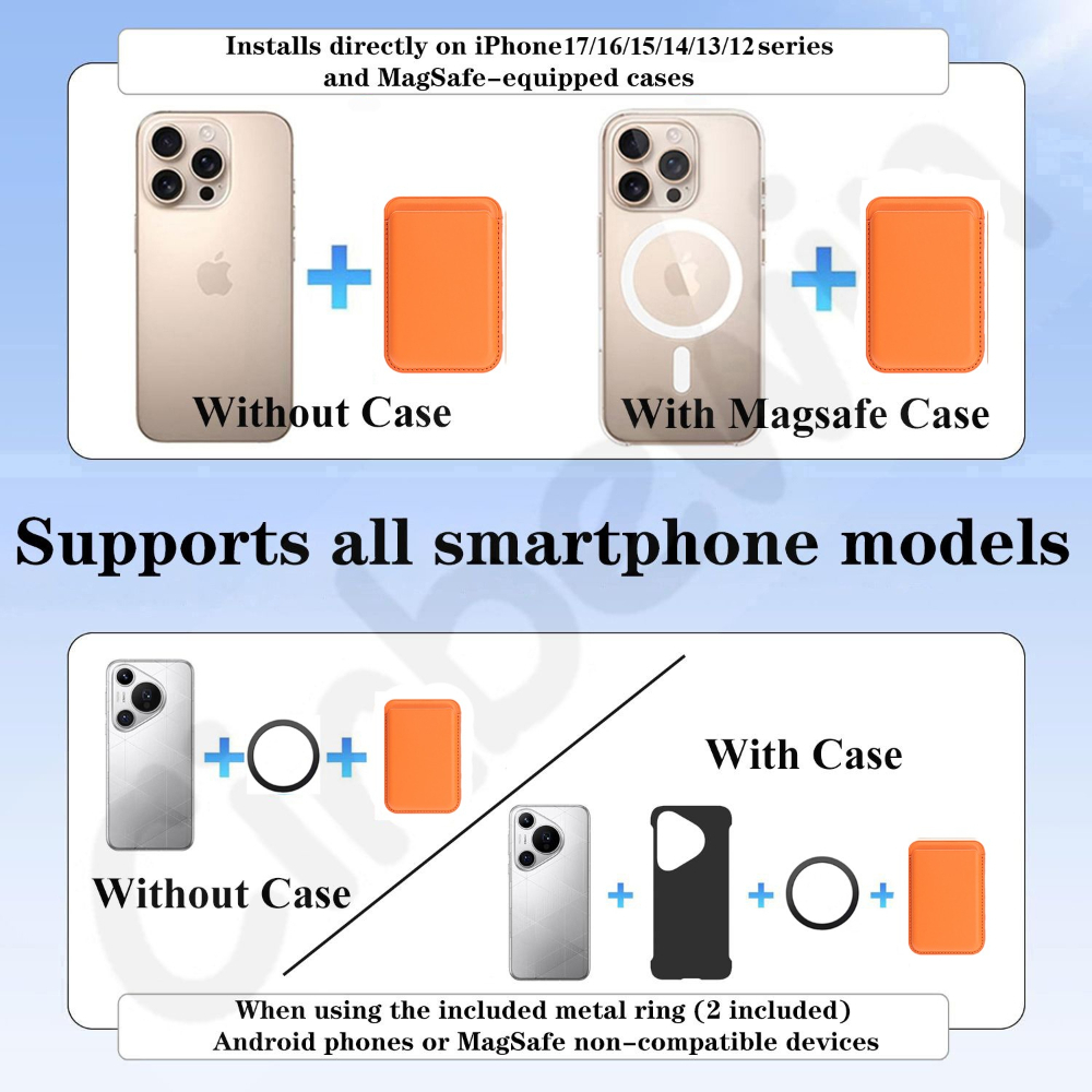 Magnetic Cards Holder Bag For  - Phone Accessories Hippers บทวิจารณ์และราคา