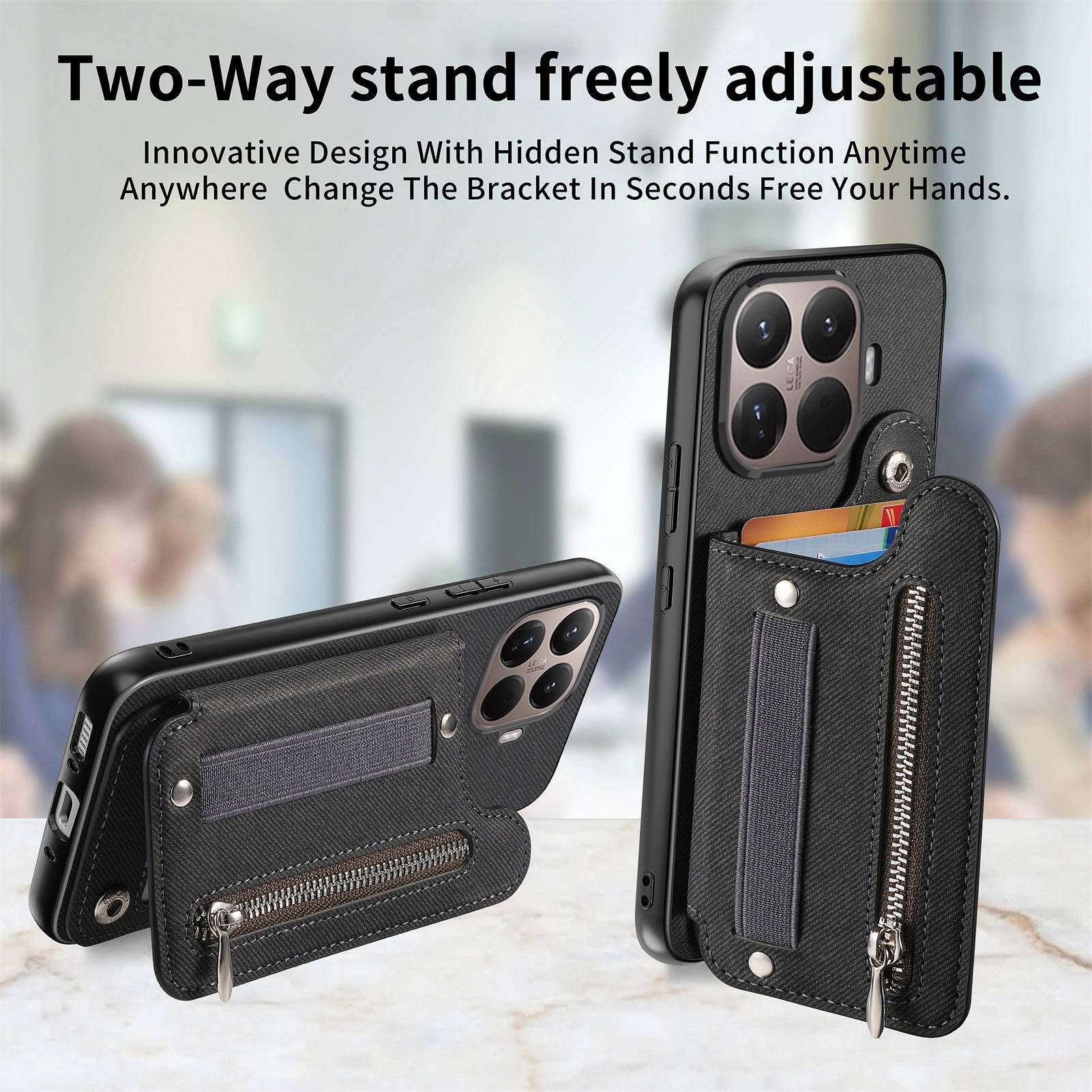 RFID Wrist Strap Zipper Wallet - Phone Accessories Hippers บทวิจารณ์และราคา