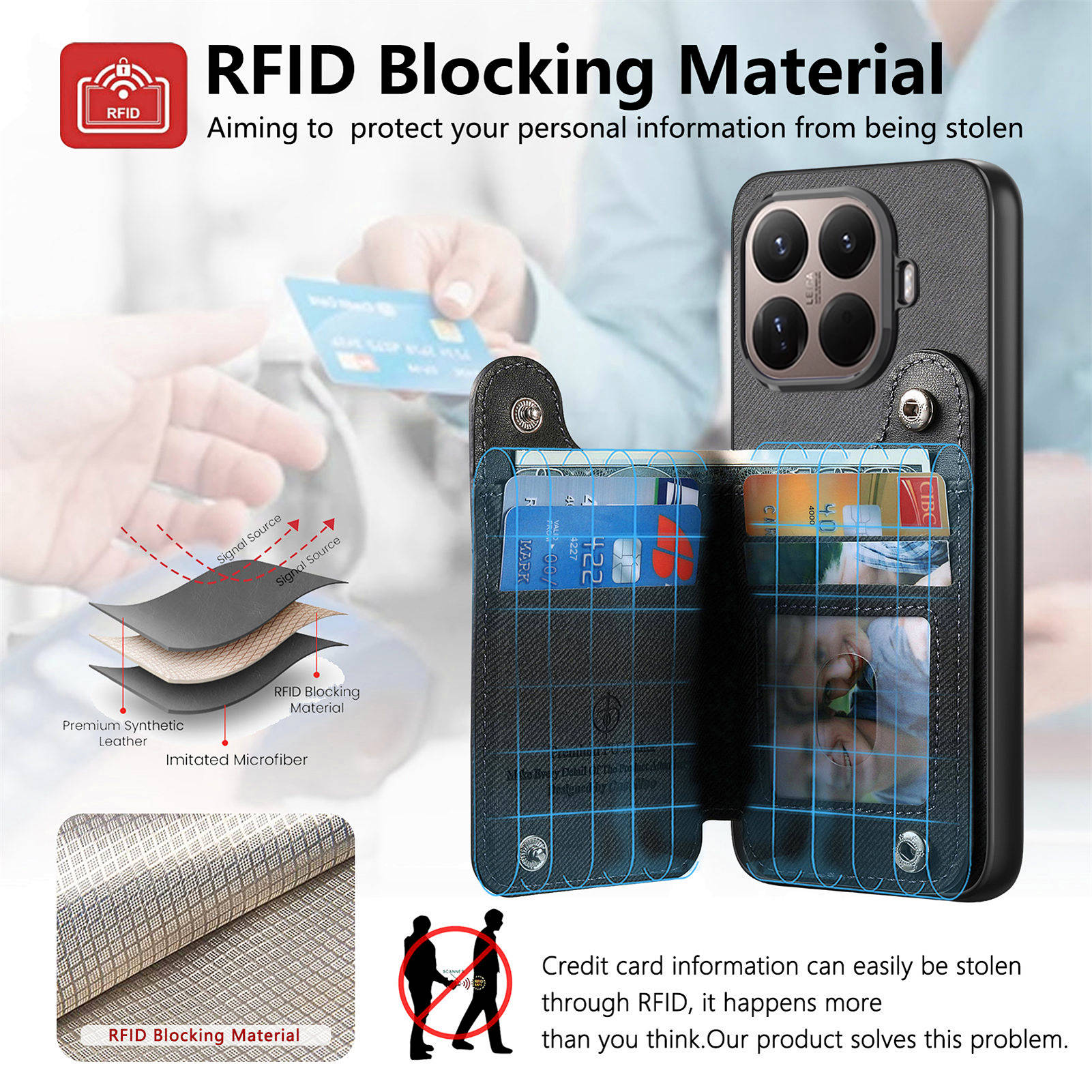 RFID Wrist Strap Zipper Wallet - Phone Accessories Hippers บทวิจารณ์และราคา
