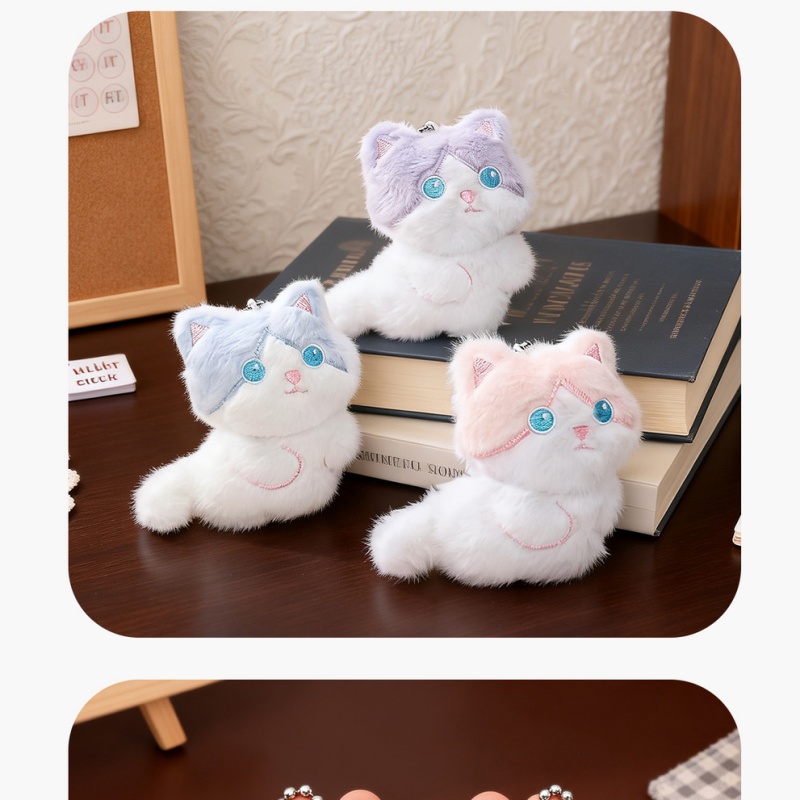  Cute Calico Cat Plush Keychai - Phone Accessories China บทวิจารณ์และราคา