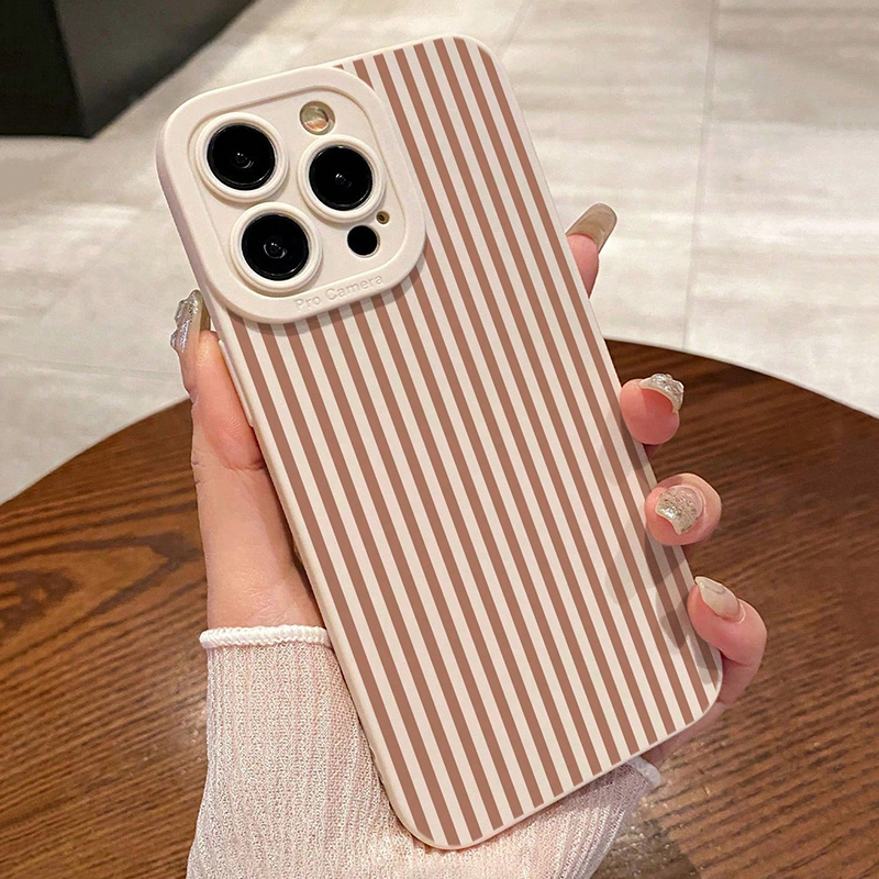Pink Striped Painted Anti-Drop - Phone Accessories List บทวิจารณ์และราคา