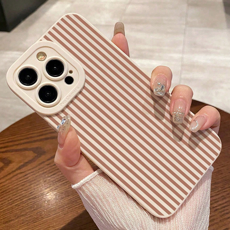 Pink Striped Painted Anti-Drop - Phone Accessories List บทวิจารณ์และราคา