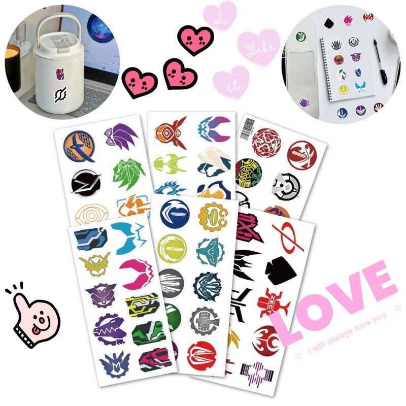 60 Sheets Kamen Rider Logo Sti - Phone Accessories Items บทวิจารณ์และราคา